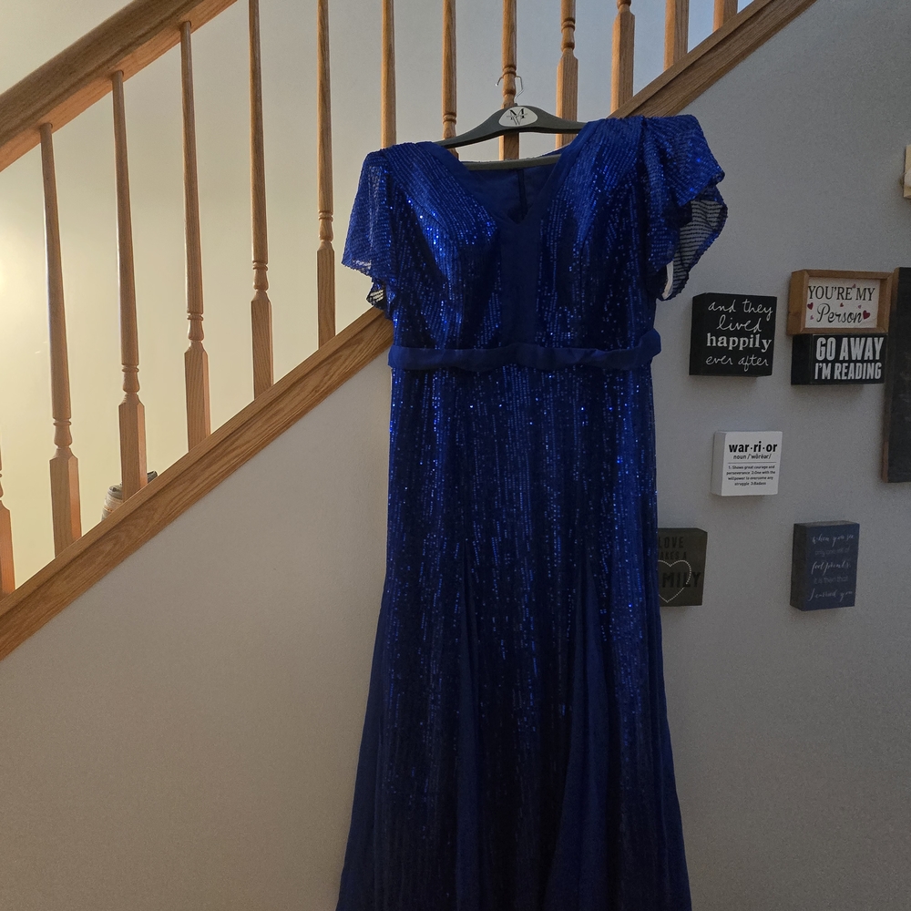 Stunning Royal Blue Sequin Maxi Dress